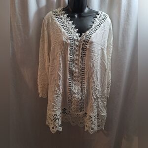 Solitaire swim beach cover-up large